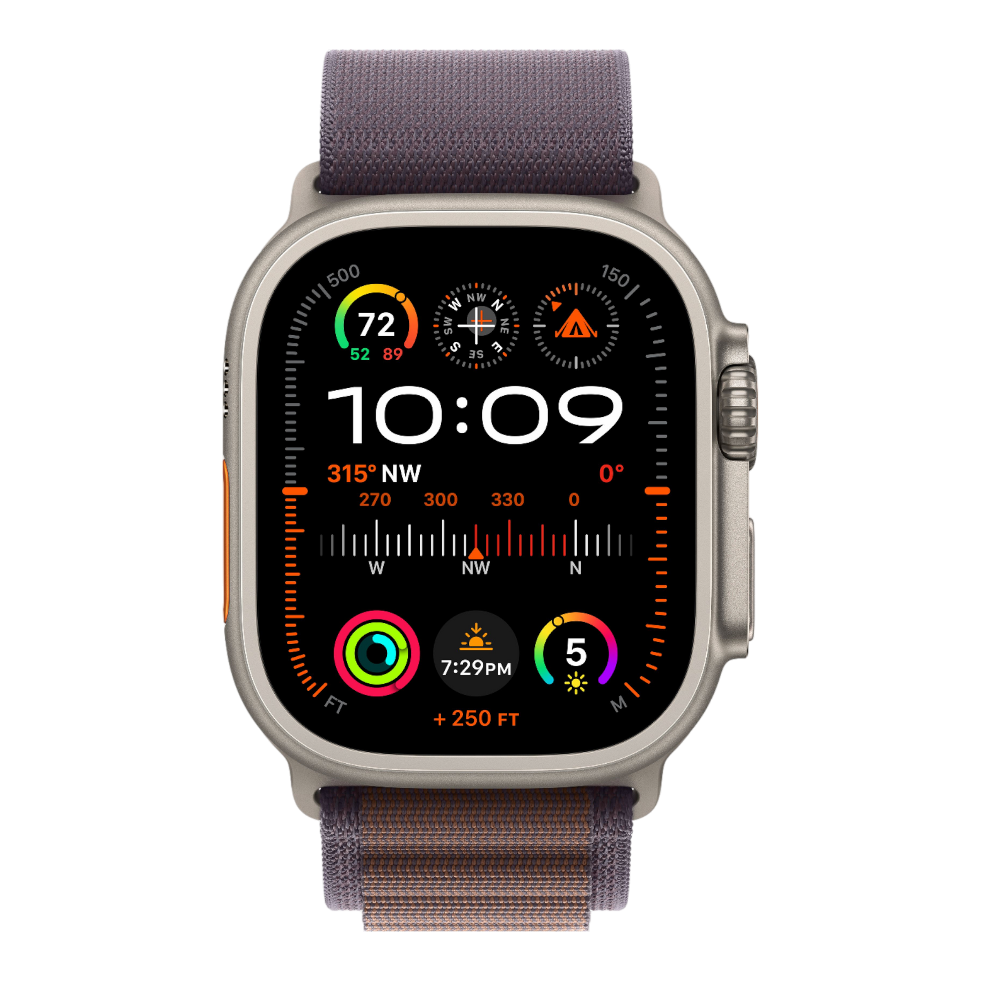 Apple Watch Ultra 2 GPS + Cellular, 49mm Titanium Case with Indigo Alpine Loop - Medium - alAsil