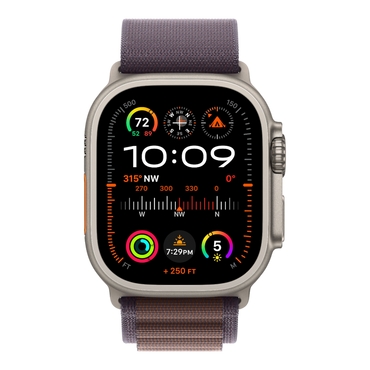 Apple Watch Ultra 2 GPS + Cellular, 49mm Titanium Case with Indigo Alpine Loop - Medium - alAsil