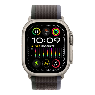 Apple Watch Ultra 2 GPS + Cellular, 49mm Titanium Case with Blue/Black Trail Loop - M/L - alAsil