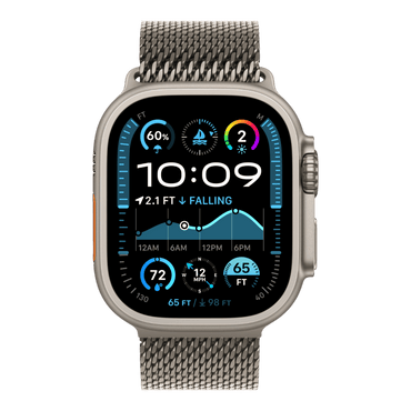 Apple Watch Ultra 2 GPS + Cellular, 49mm Natural Titanium Case with Natural Titanium Milanese Loop - Medium - alAsil