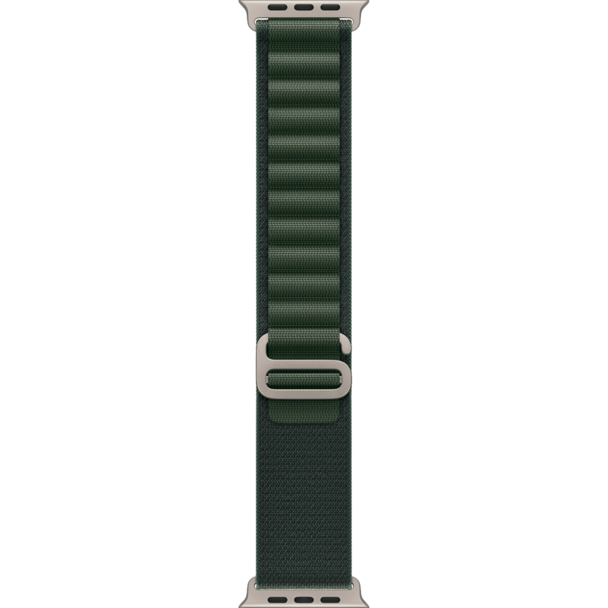 Apple Watch Ultra 2 GPS + Cellular, 49mm Natural Titanium Case with Dark Green Alpine Loop - Medium - alAsil