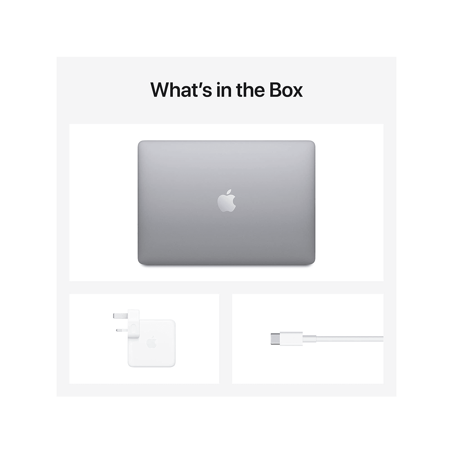 MacBook Air 13-inch (2020) – M1 Chip, 8‑Core CPU & 7‑Core GPU, 8GB RAM, 256GB SSD – Model MGN63 (Space Gray, English Keyboard) - alAsil