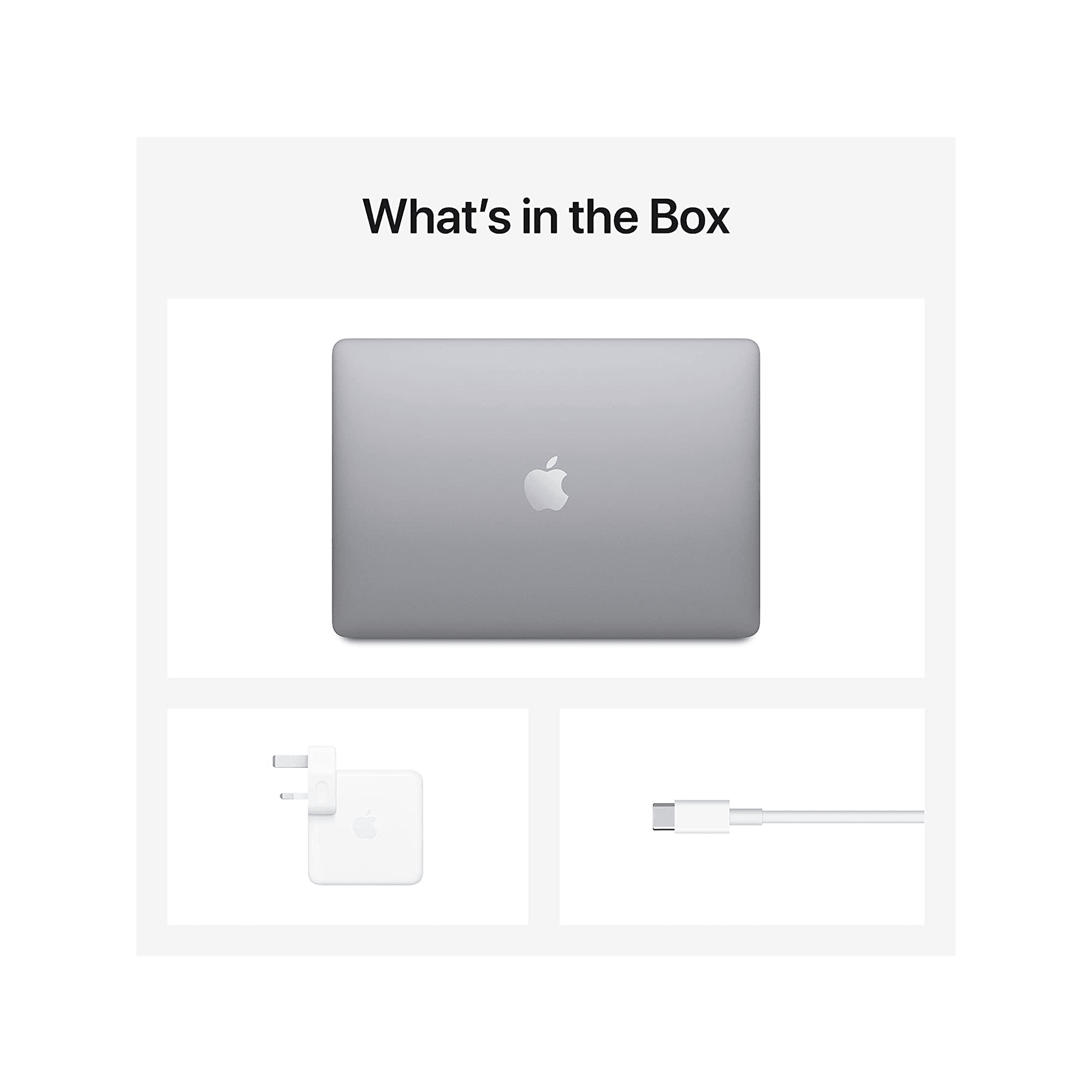 MacBook Air 13-inch (2020) – M1 Chip, 8‑Core CPU & 7‑Core GPU, 8GB RAM, 256GB SSD – Model MGN63 (Space Gray, English Keyboard) - alAsil