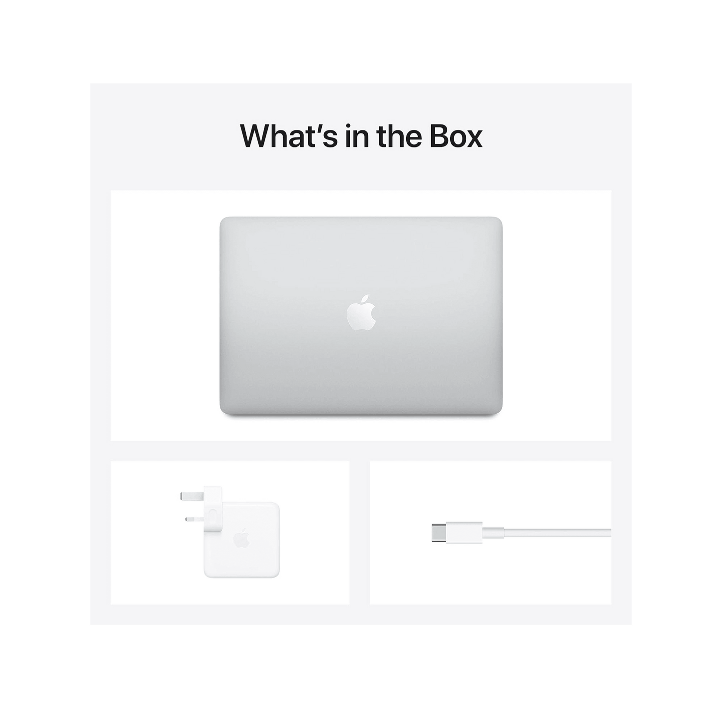 MacBook Air 13-inch (2020) – M1 Chip, 8‑Core CPU & 7‑Core GPU, 8GB RAM, 256GB SSD – Model MGN93 (Silver, English Keyboard) - alAsil