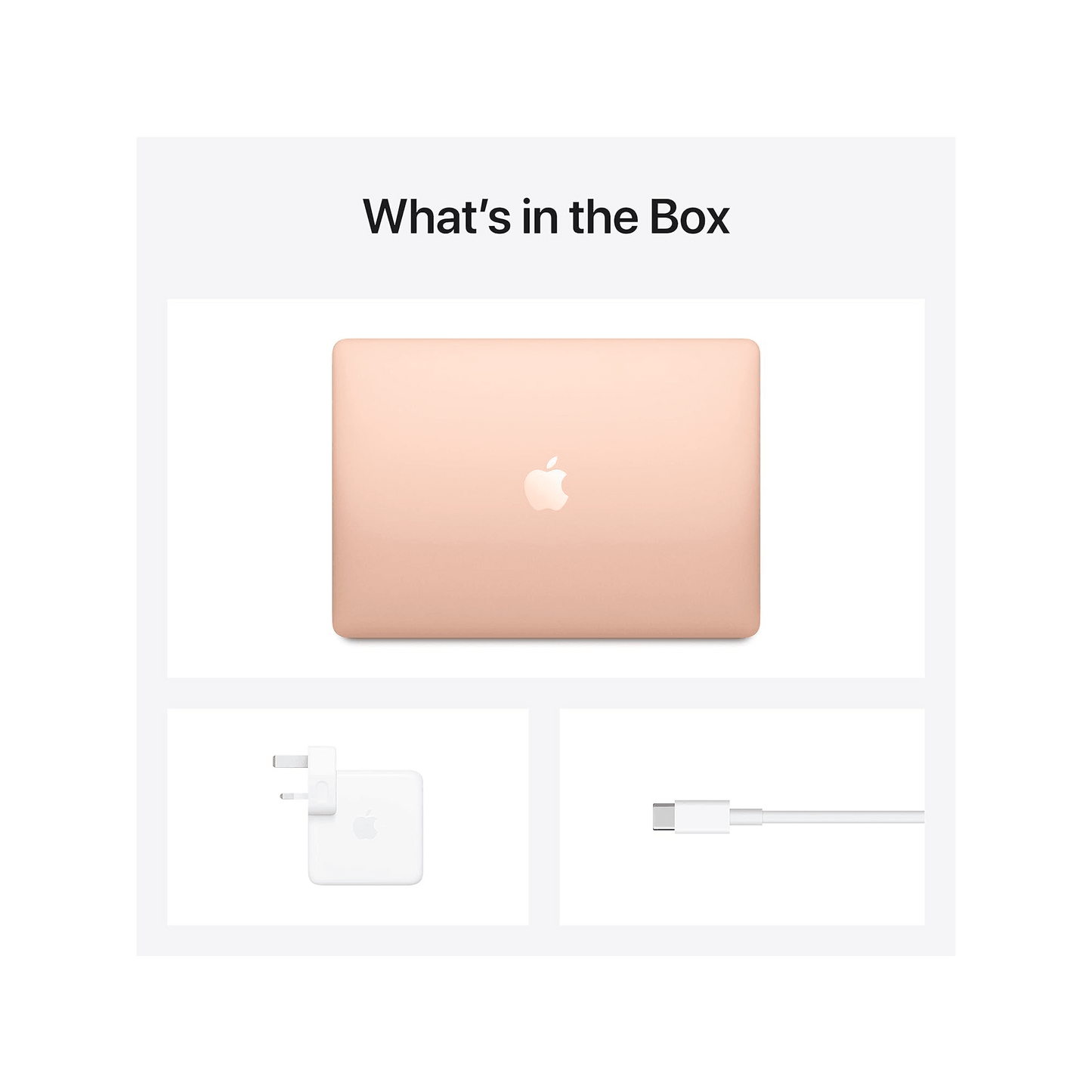 MacBook Air 13-inch (2020) – M1 Chip, 8‑Core CPU & 7‑Core GPU, 8GB RAM, 256GB SSD – Model MGND3 (Gold, English Keyboard) - alAsil