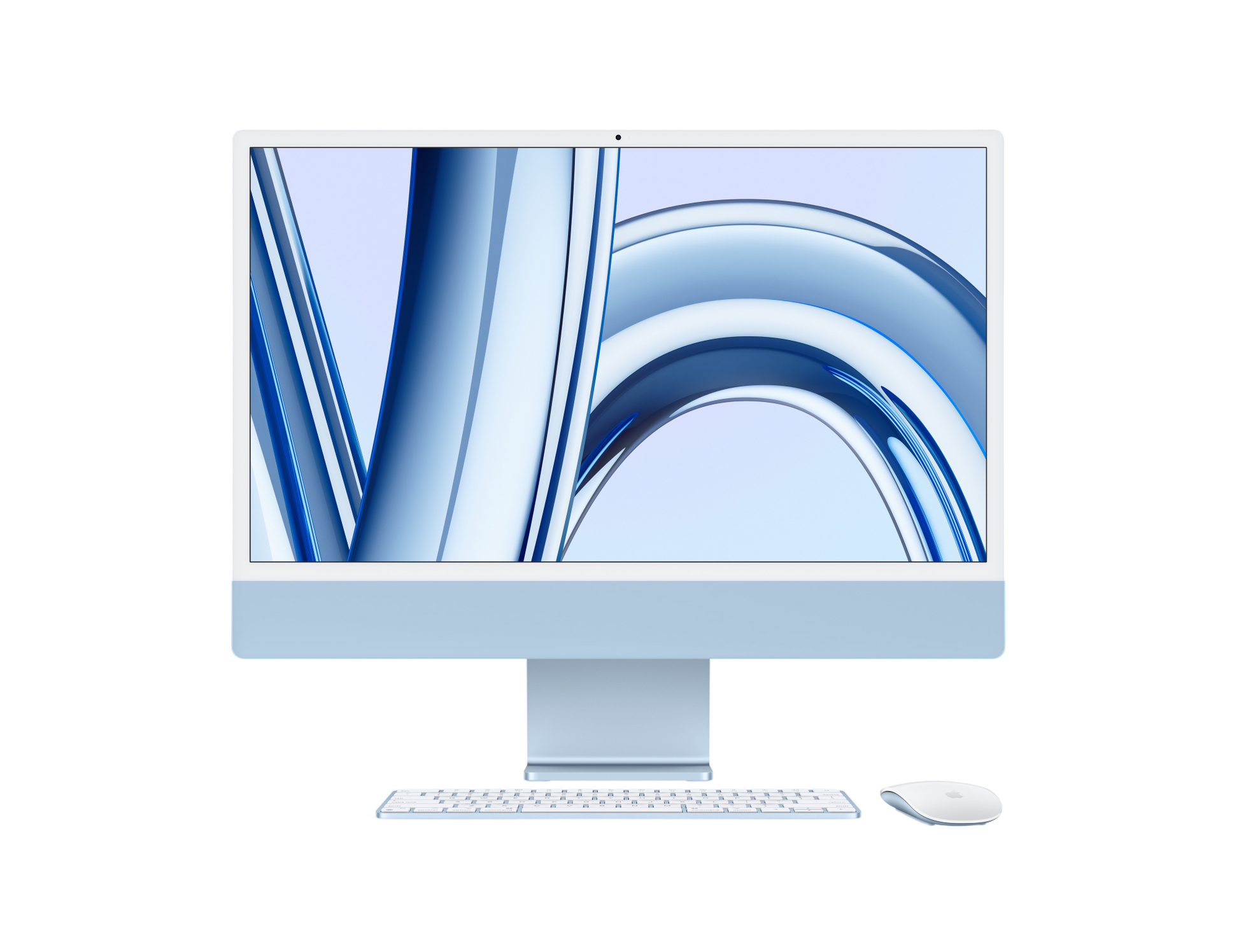 iMac (All In One) 24-inch (2021) MJV93 - M1 chip 8-Core CPU 7-Core GPU 8GB Unified Memory 256GB SSD Storage, Blue - alAsil