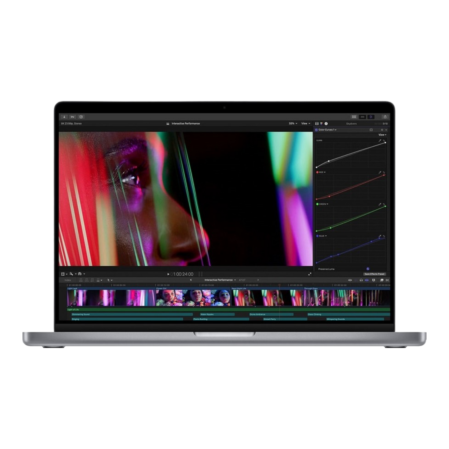 MacBook Pro 14-inch (2021) – M1 Pro Chip, 8‑Core CPU & 14‑Core GPU, 16GB RAM, 512GB SSD – Model MKGP3 (Space Gray, English Keyboard) - alAsil