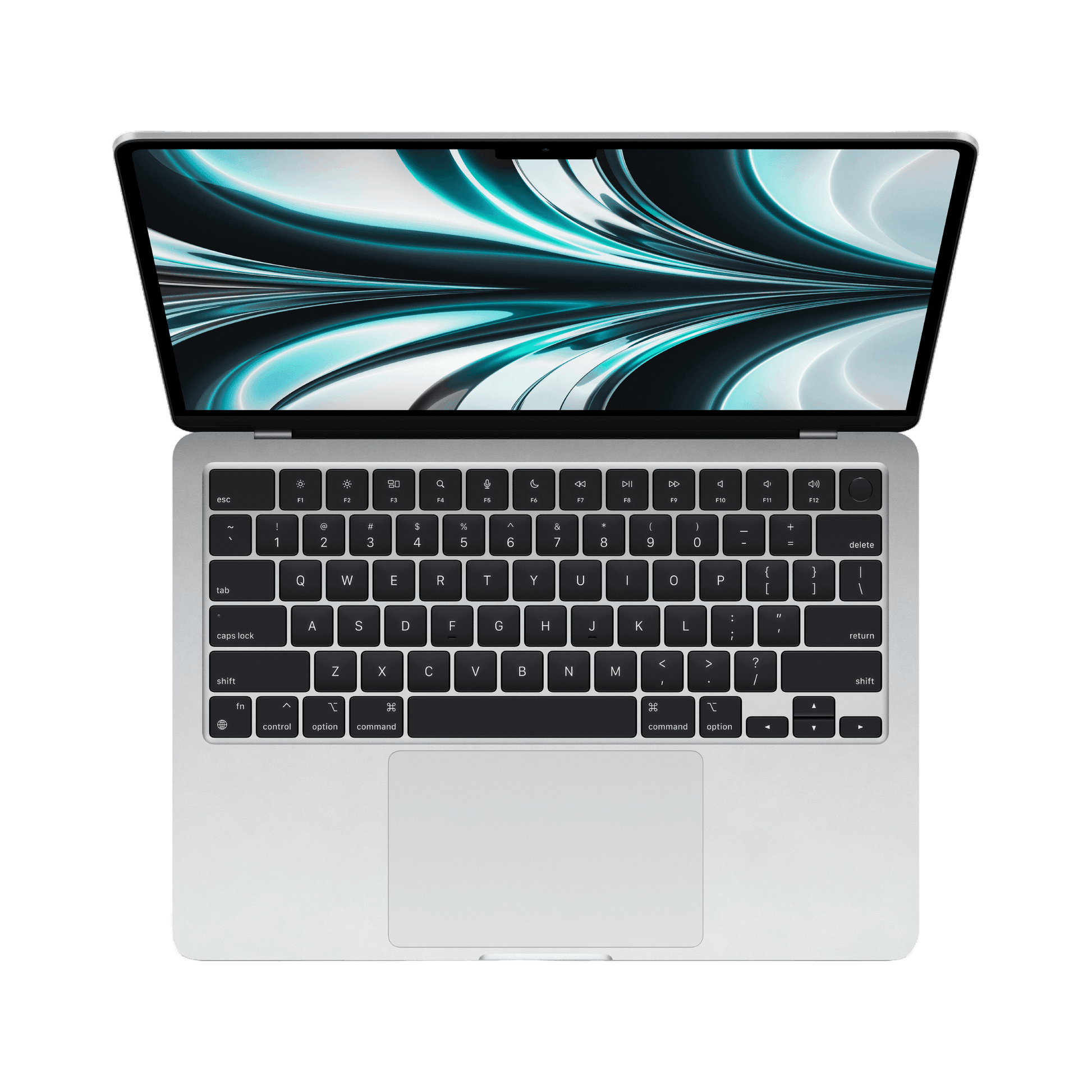 MacBook Air 13.6-inch (2022) – M2 Chip, 8‑Core CPU & 8‑Core GPU, 16GB RAM, 256GB SSD – Model MC7V4 (Silver, English Keyboard) - alAsil