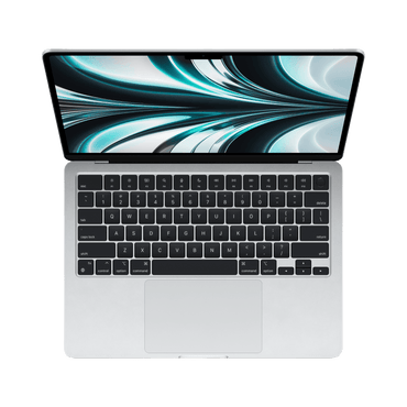 MacBook Air 13.6-inch (2022) – M2 Chip, 8‑Core CPU & 8‑Core GPU, 16GB RAM, 256GB SSD – Model MC7V4 (Silver, English Keyboard) - alAsil