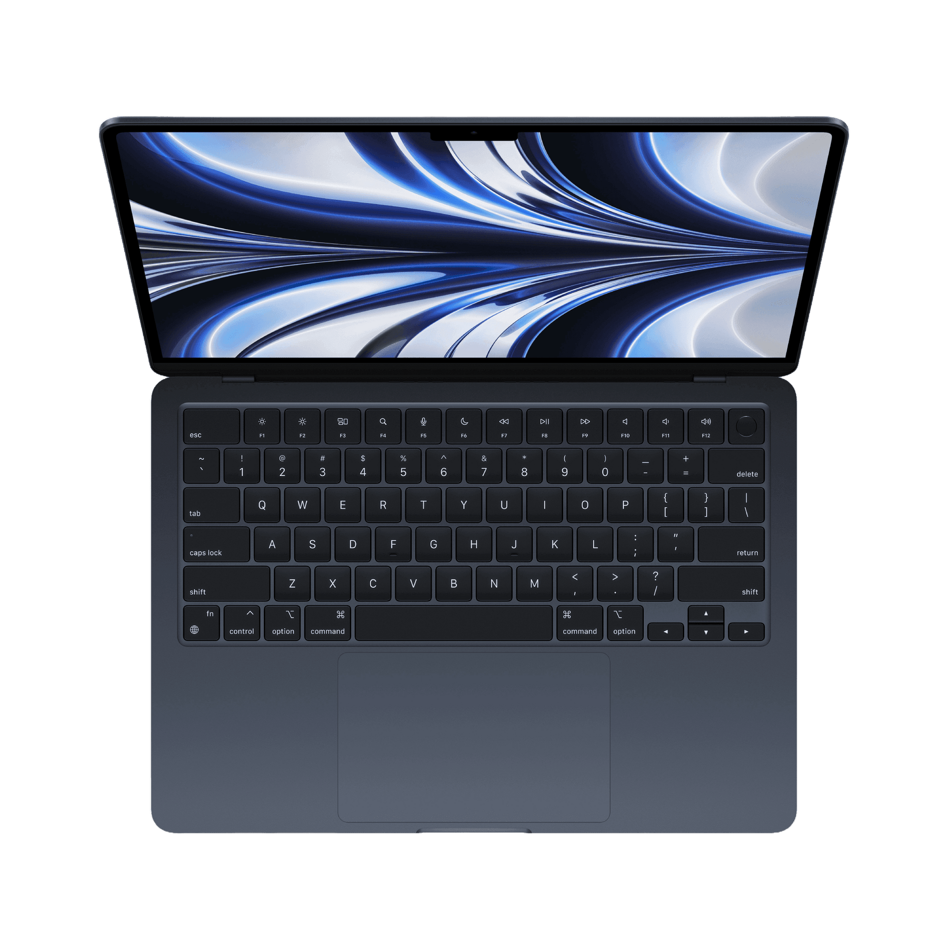 Customized MacBook Air 13.6-inch (2022) – M2 Chip, 8‑Core CPU & 10‑Core GPU, 16GB RAM, 512GB SSD – Model Z1610005E (Midnight, English Keyboard) - alAsil