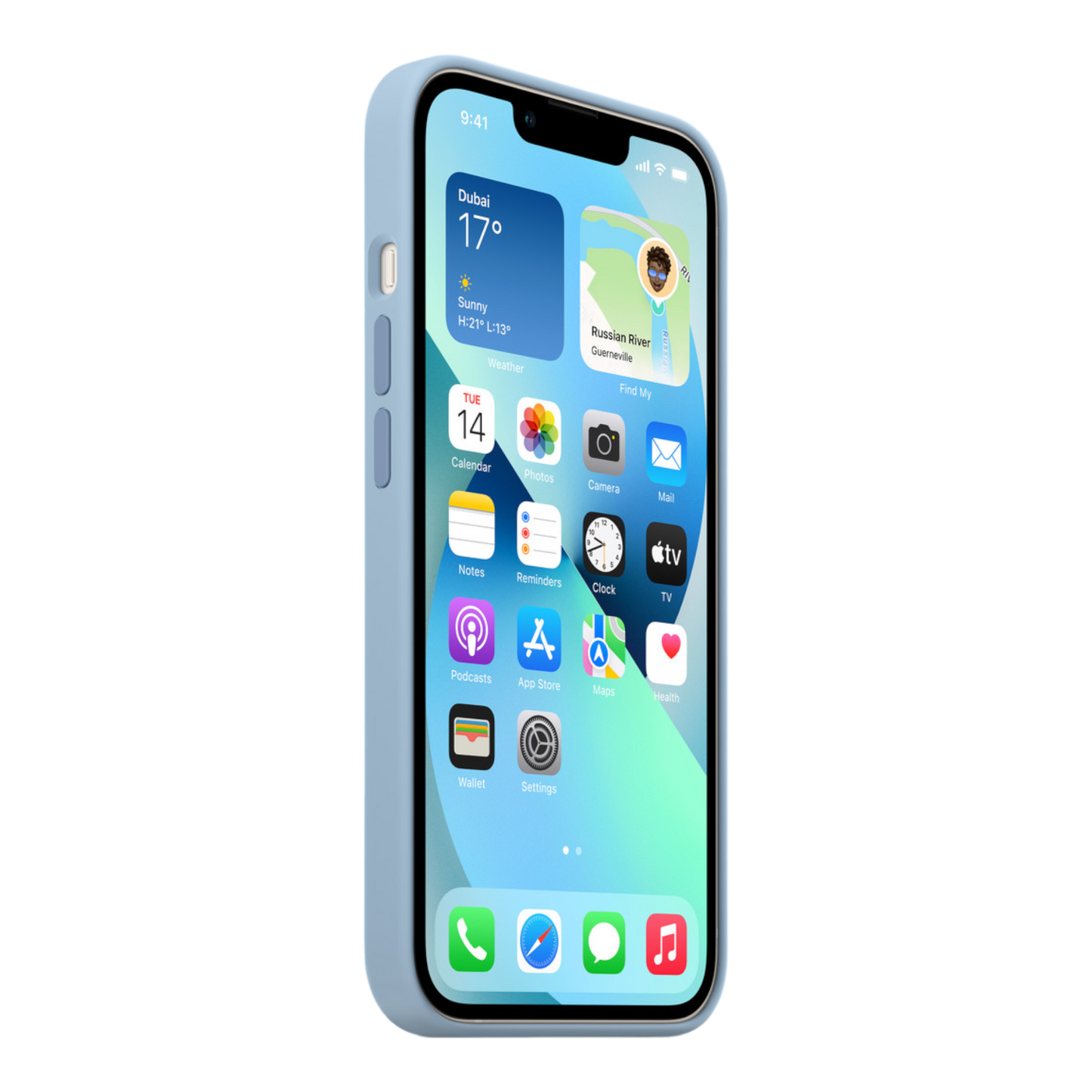 iPhone 13 Silicone Case with MagSafe - Blue Fog - alAsil