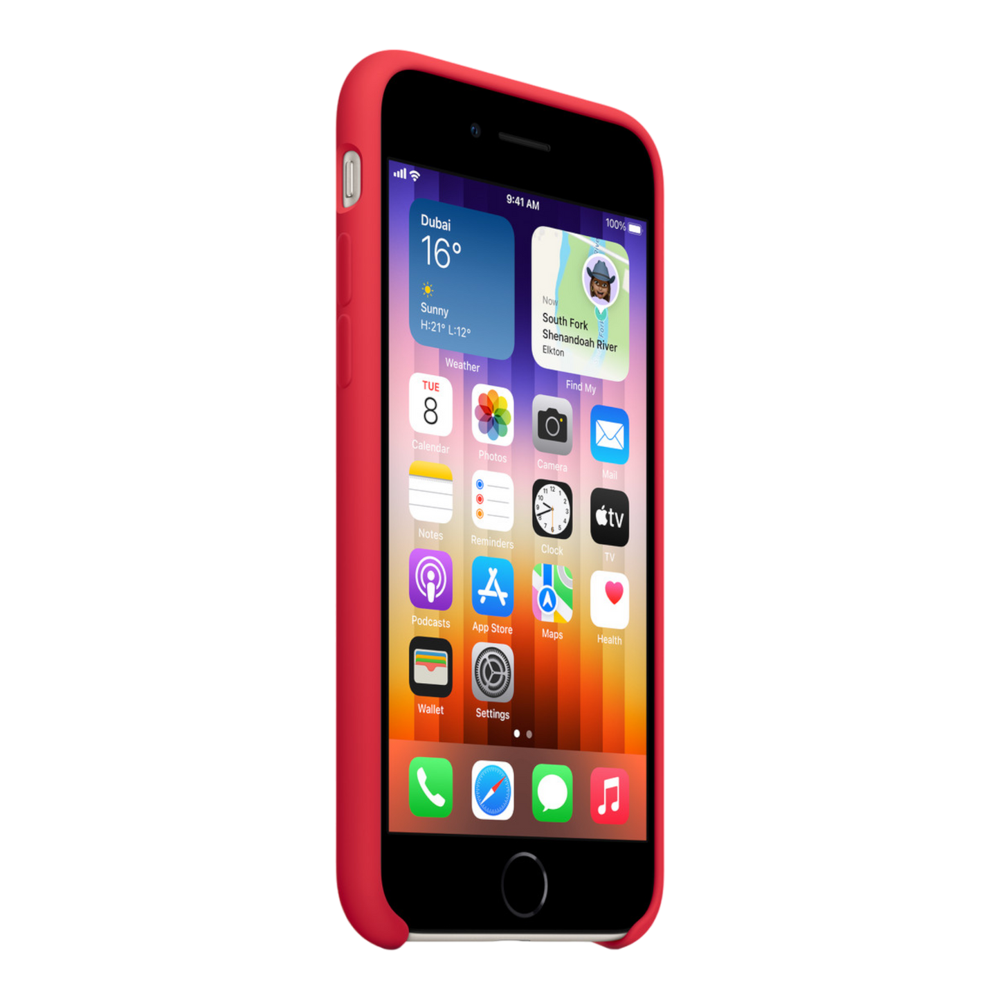 iPhone SE Silicone Case - (PRODUCT) RED - alAsil