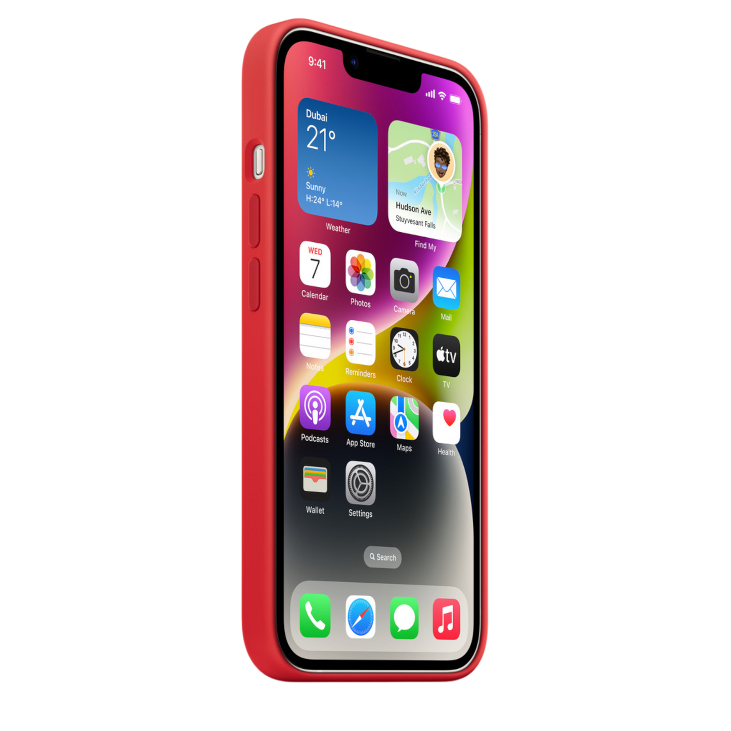iPhone 14 Silicone Case with MagSafe - (PRODUCT) RED - alAsil