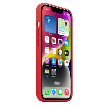 iPhone 14 Silicone Case with MagSafe - (PRODUCT) RED - alAsil
