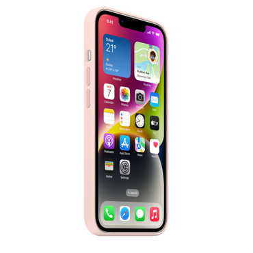 iPhone 14 Silicone Case with MagSafe - Chalk Pink - alAsil