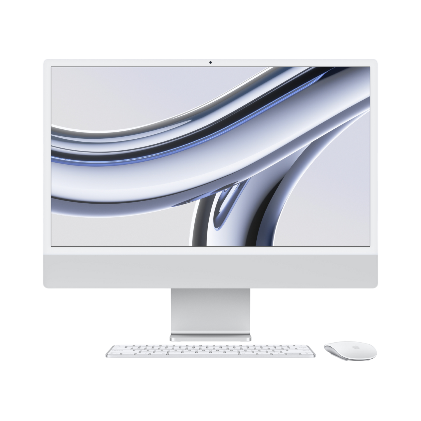 iMac (All In One) 24-inch (2023) MQR93 - M3 chip 8-Core CPU 8-Core GPU 8GB Unified Memory 256GB SSD Storage Silver - alAsil