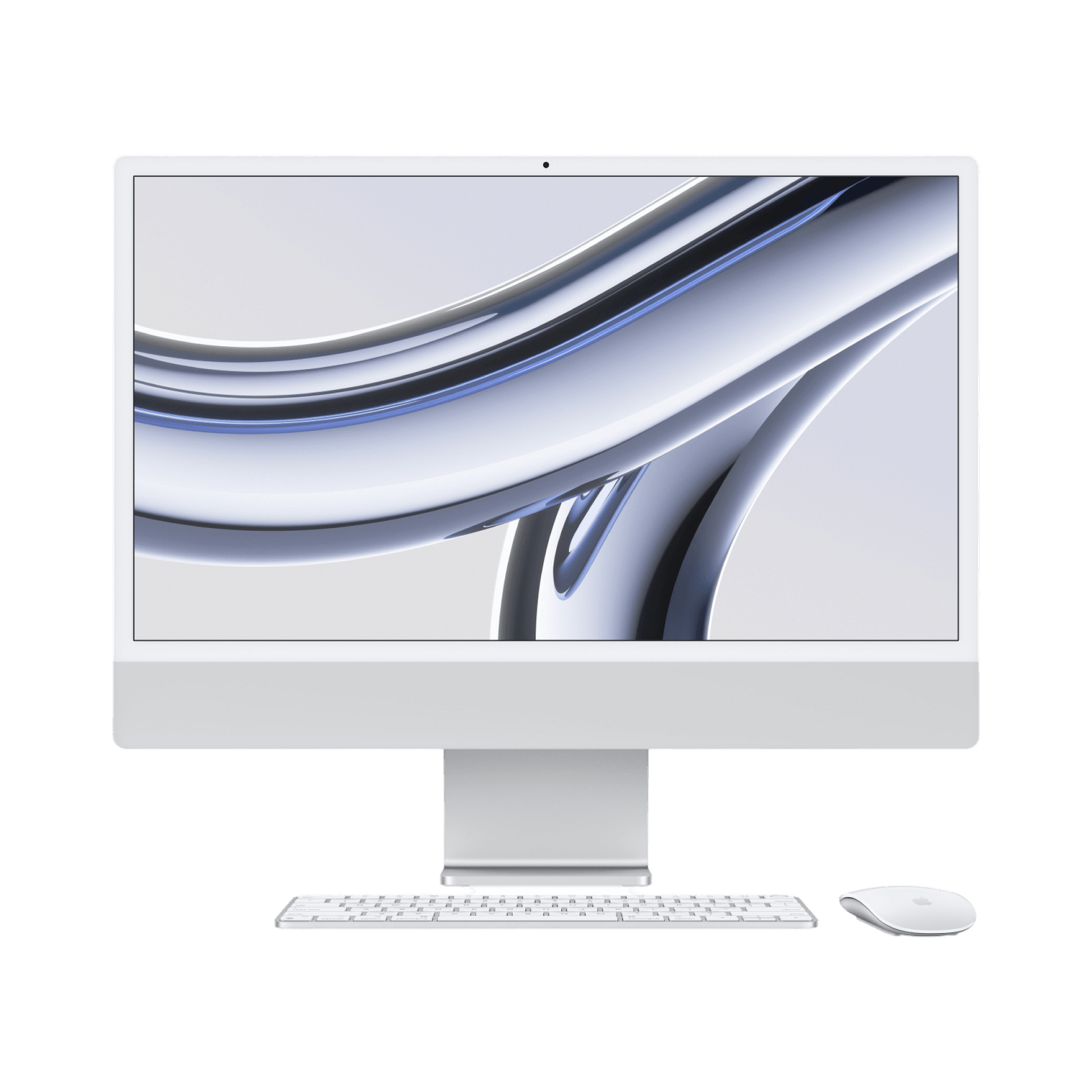 iMac (All In One) 24-inch (2023) MQRJ3 - M3 chip 8-Core CPU 10-Core GPU 8GB Unified Memory 256GB SSD Storage, Silver - alAsil