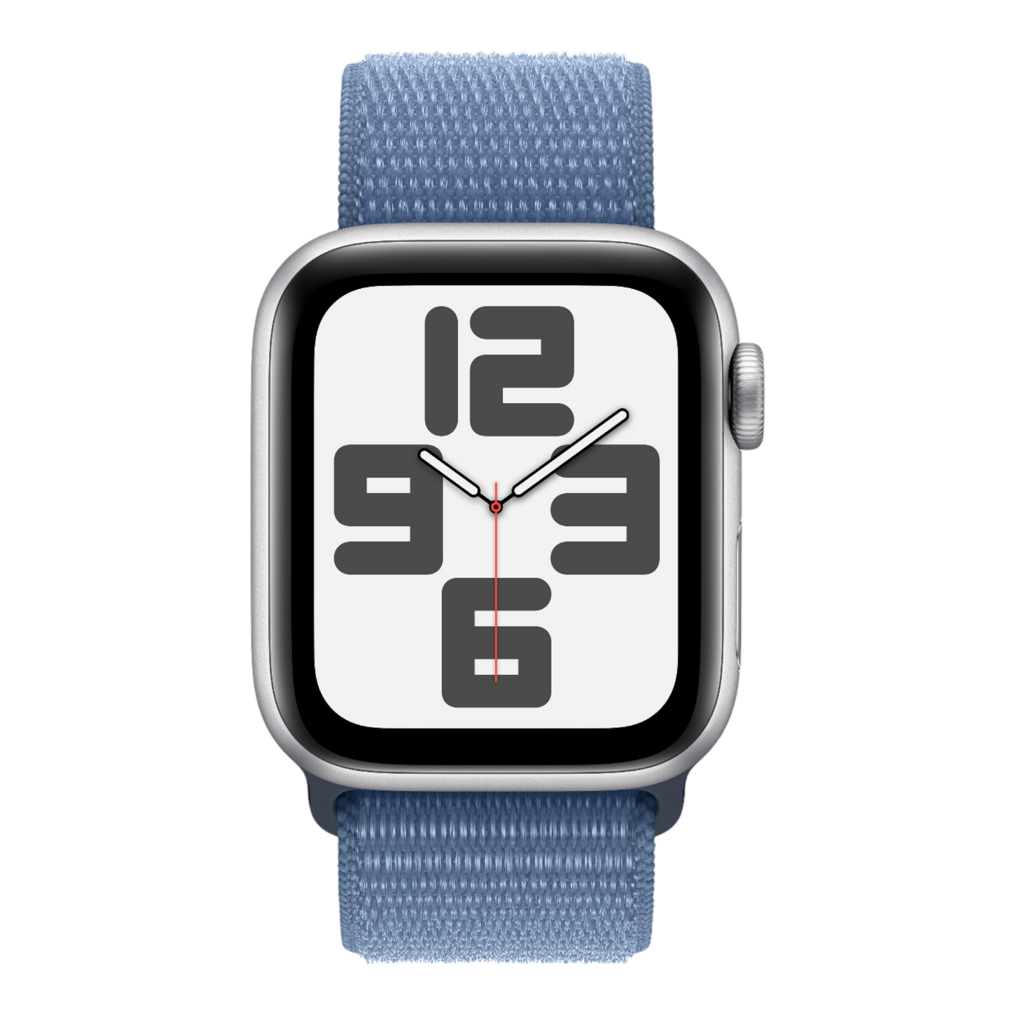 Apple Watch SE GPS, 44mm Silver Aluminum Case with Winter Blue Sport Loop - alAsil