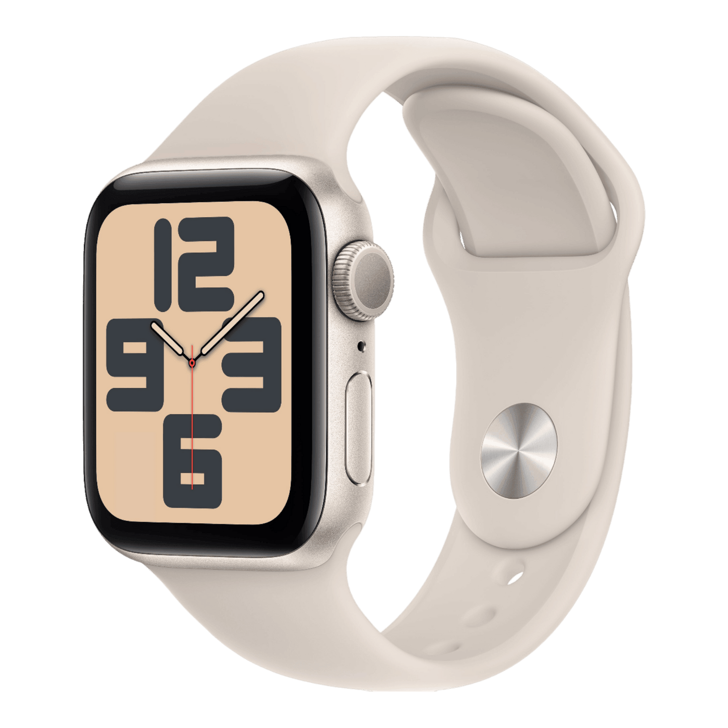 Apple Watch SE (2nd Gen) GPS 44mm Starlight Aluminum Case with Starlight Sport Band - S/M - alAsil