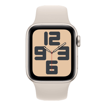 Apple Watch SE (2nd Gen) GPS 44mm Starlight Aluminum Case with Starlight Sport Band - S/M - alAsil