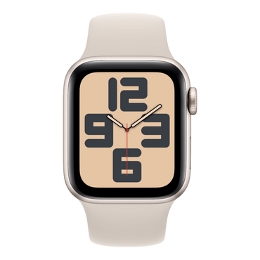 Apple Watch SE GPS, 44mm Starlight Aluminum Case with Starlight Sport Band - S/M - alAsil
