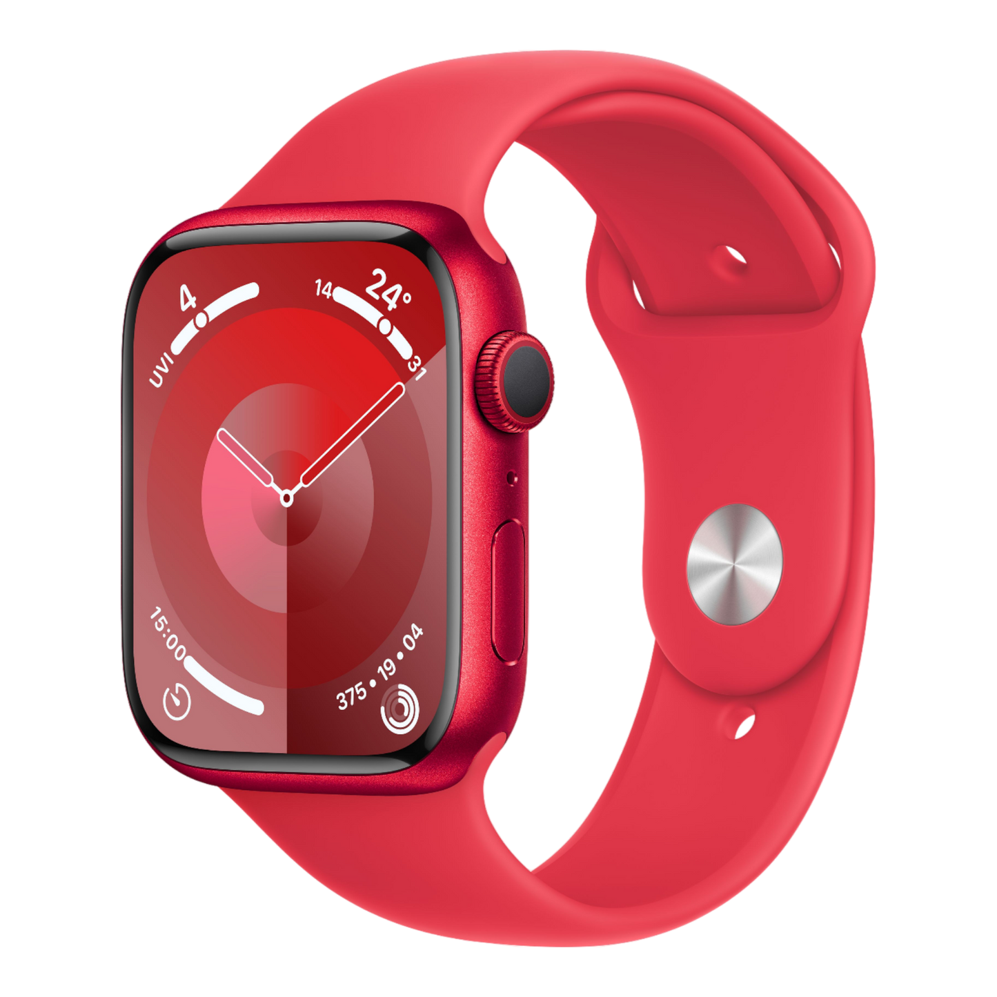 Apple Watch Series 9 GPS, 45mm (PRODUCT)RED Aluminum Case with (PRODUCT)RED Sport Band - M/L - alAsil