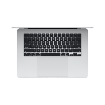 MacBook Air 15-inch (2024) – M3 Chip, 8‑Core CPU & 10‑Core GPU, 8GB RAM, 512GB SSD – Model MRYQ3 (Silver, English Keyboard) - alAsil