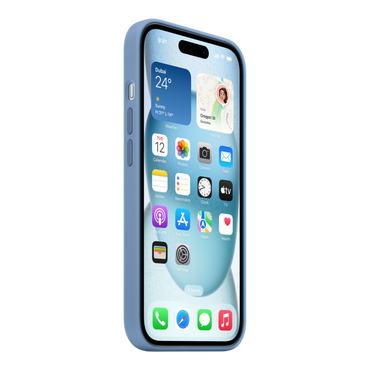 iPhone 15 Silicone Case with MagSafe - Winter Blue - alAsil