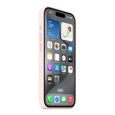 iPhone 15 Pro Silicone Case with MagSafe - Light Pink - alAsil