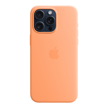 iPhone 15 Pro Max Silicone Case with MagSafe - Orange Sorbet - alAsil