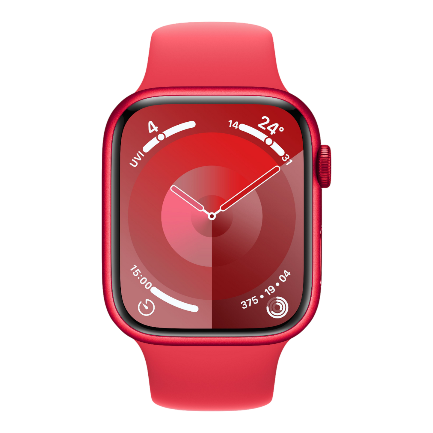 Apple Watch Series 9 GPS, 45mm (PRODUCT)RED Aluminum Case with (PRODUCT)RED Sport Band - S/M - alAsil