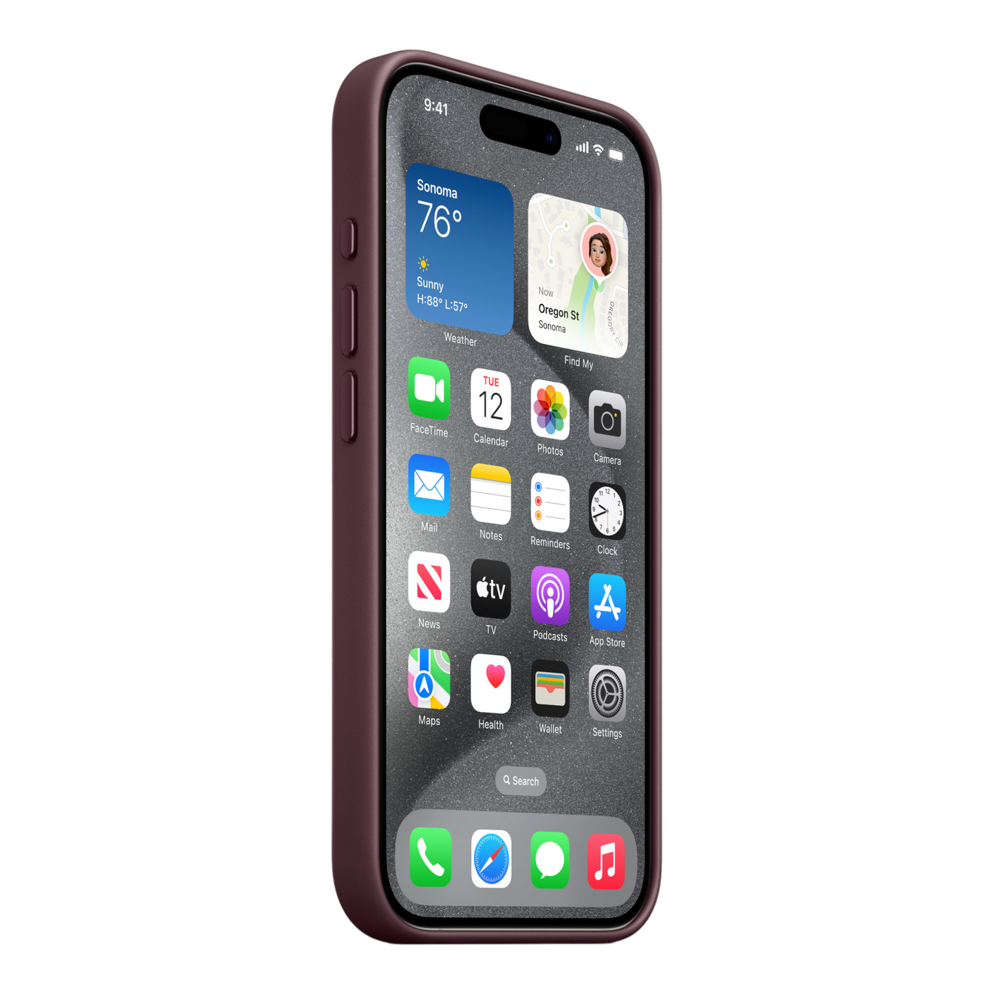 iPhone 15 Pro FineWoven Case with MagSafe - Mulberry - alAsil