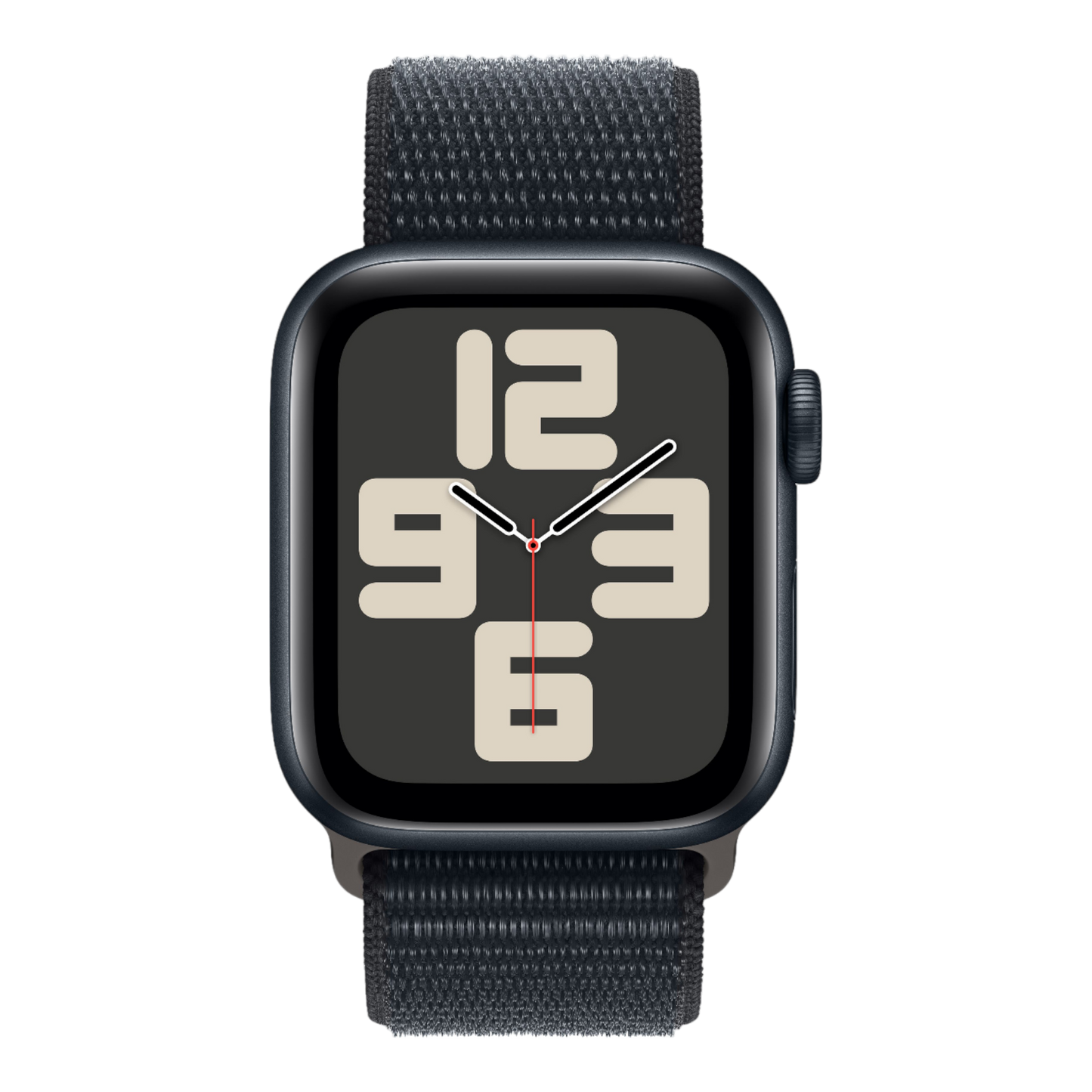 Apple Watch SE GPS, 44mm Midnight Aluminum Case with Midnight Sport Loop - alAsil