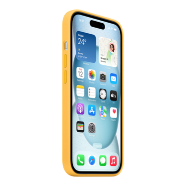 iPhone 15 Silicone Case with MagSafe - Sunshine - alAsil