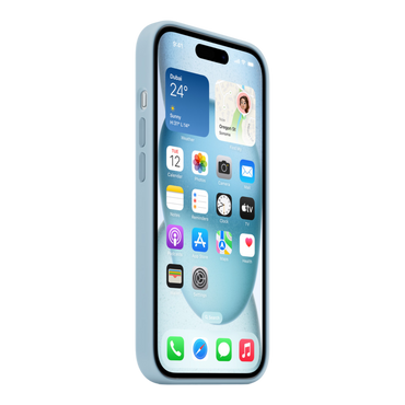 iPhone 15 Silicone Case with MagSafe - Light Blue - alAsil