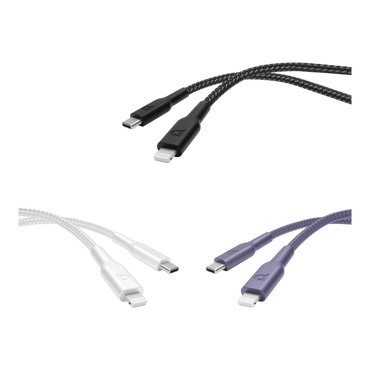 Powerology New Braided Type-C to Lightning Cable 1.2M PD 60W - Black - alAsil