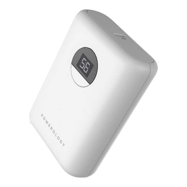 Powerology Ultra-Compact Power Bank 10000mAh PD 20W - White - alAsil