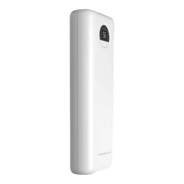 Powerology 20000mAh Compact Power Bank 30W PD & QC3.0 USB-A and USB-C Power Bank White - alAsil
