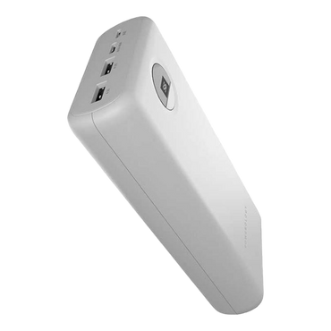 Powerology Quick Charge Power Bank 30000mAh PD 45W with Type-C to Type-C Cable White - alAsil