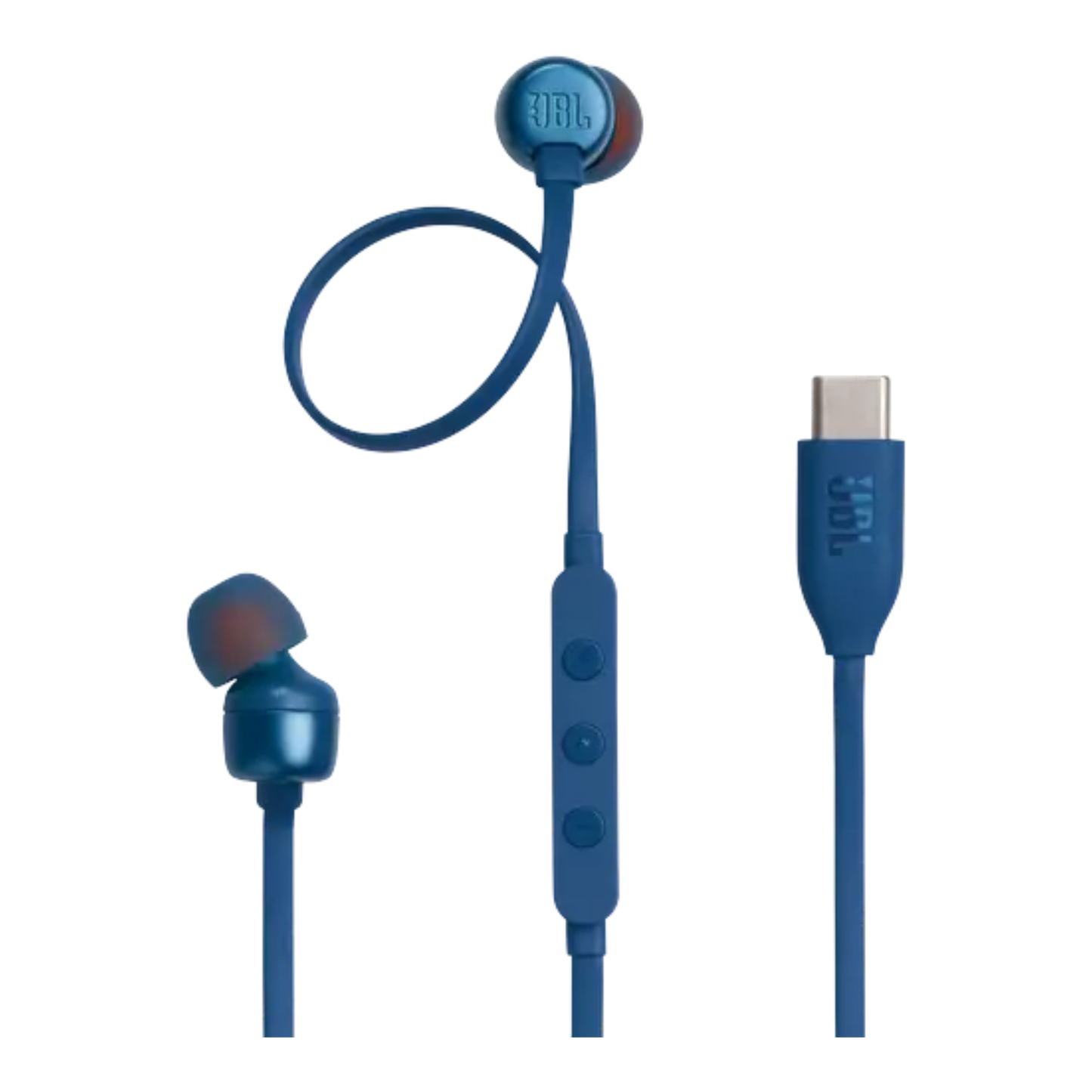 JBL Tune 310C USB Wired In-Ear Headphones Blue - alAsil