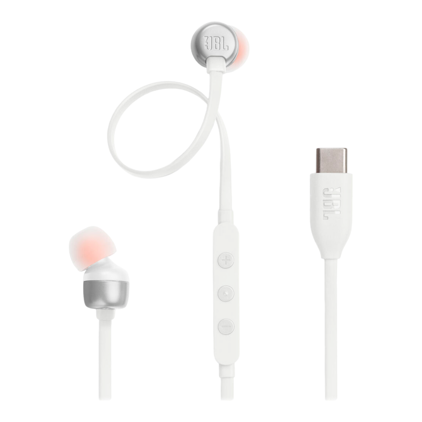 JBL Tune 310C USB Wired In-Ear Headphones White - alAsil