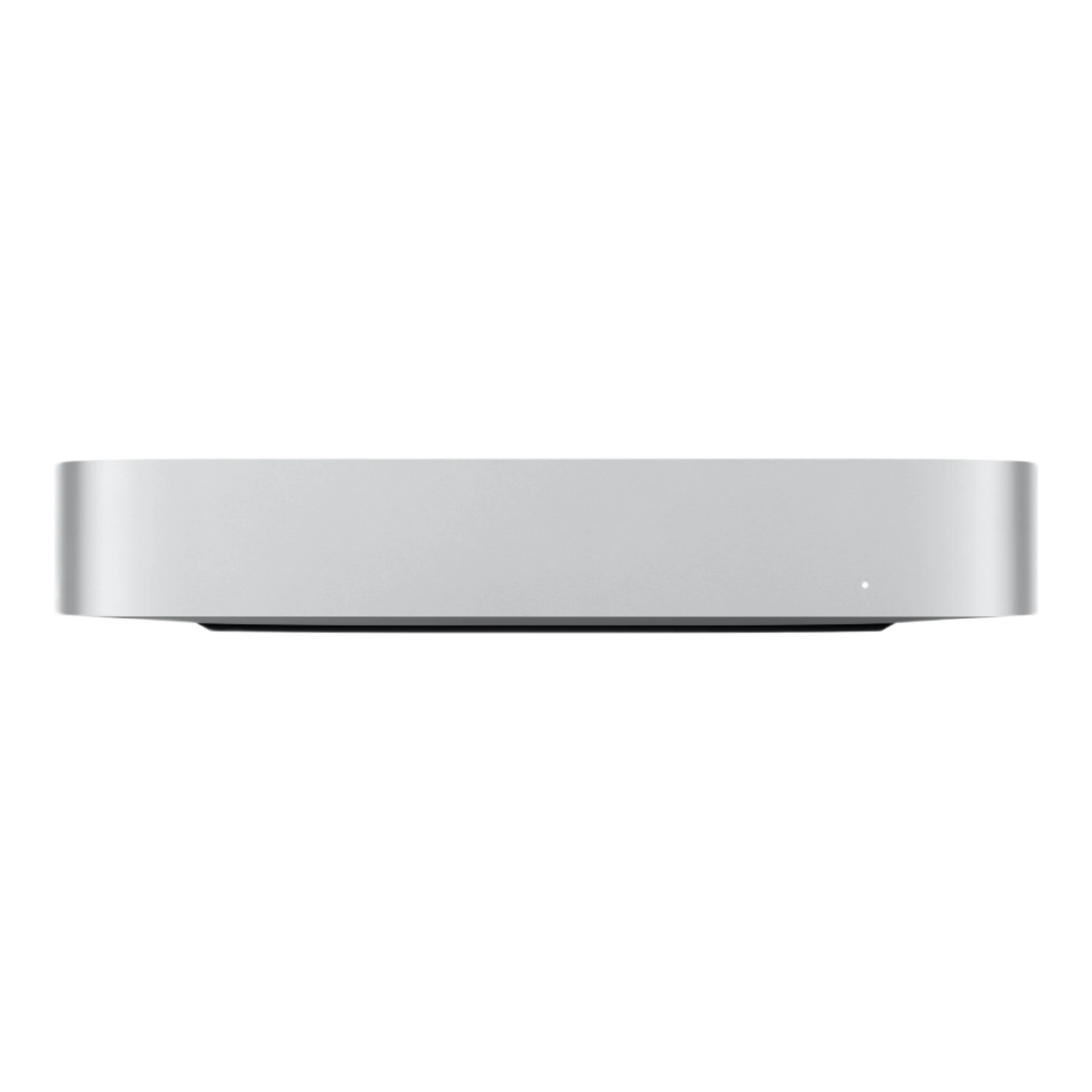 Apple Mac Mini M2 2023 front view with minimal silver design