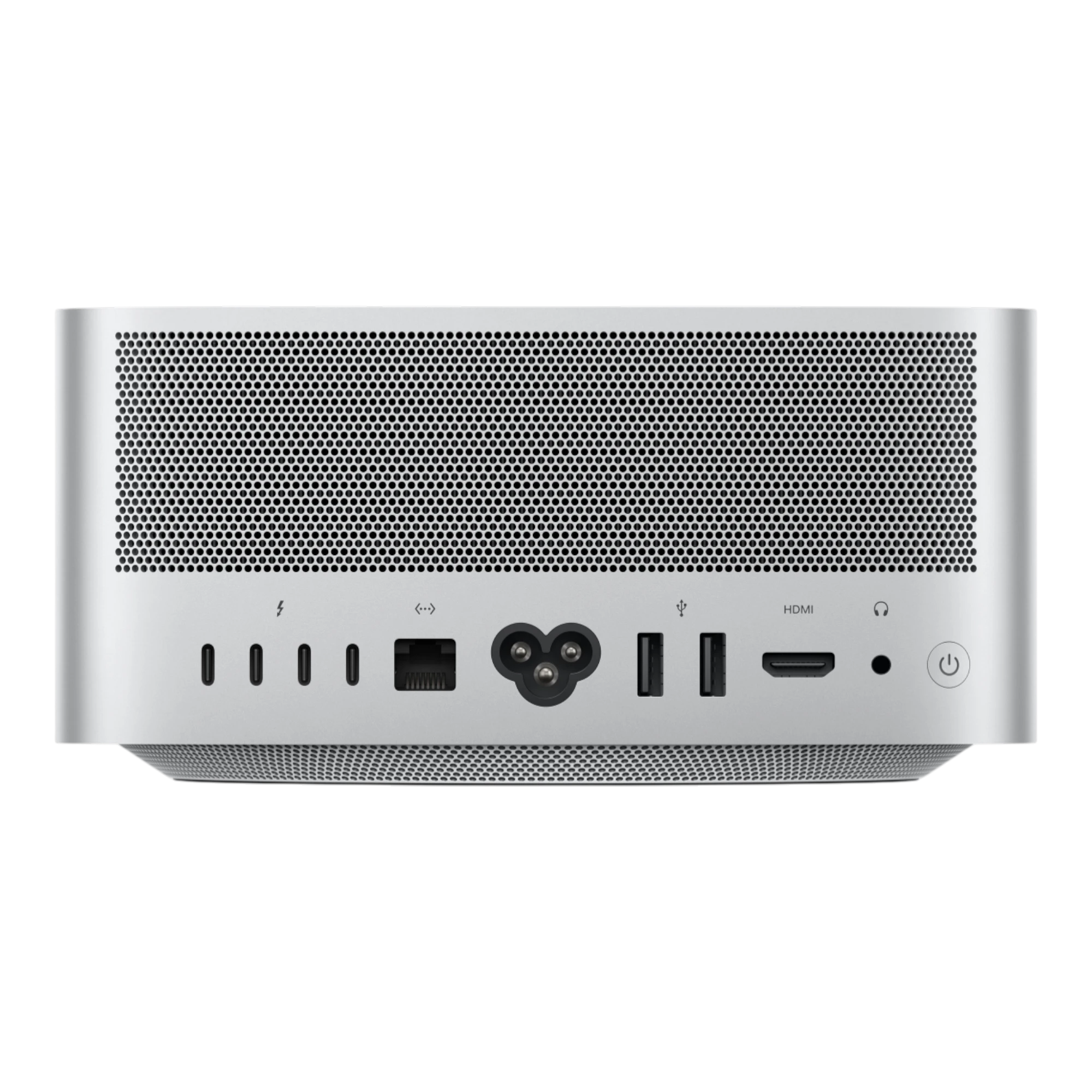 Back panel of Apple Mac Studio M2 Ultra 2025 showing Thunderbolt, HDMI, Ethernet and power ports