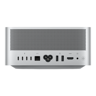 Back panel of Apple Mac Studio M2 Ultra 2025 showing Thunderbolt, HDMI, Ethernet and power ports