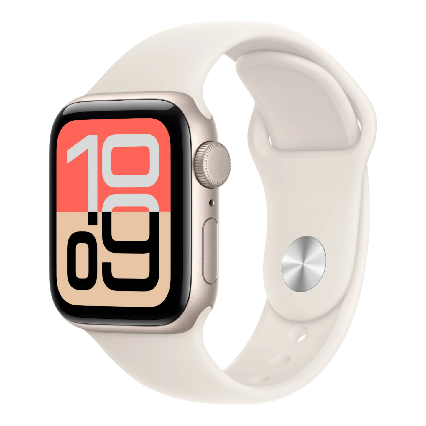 Apple Watch SE 3 GPS, 40mm Starlight Aluminum Case with Starlight Sport Band - M/L