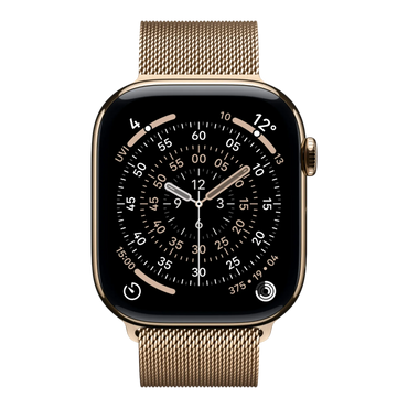 Apple Watch Series 11 GPS + Cellular, 46mm Gold Titanium Case with Gold Milanese Loop - S/M 45676e-4.myshopify.com Apple Apple Watch Series 11 GPS + Cellular, 46mm Gold Titanium Case with Gold Milanese Loop - S/M 45676e-4.myshopify.com Apple