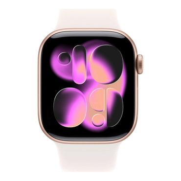 Apple Watch Series 11 GPS, 42mm Rose Gold Aluminum Case with Light Blush Sport Band -M/L