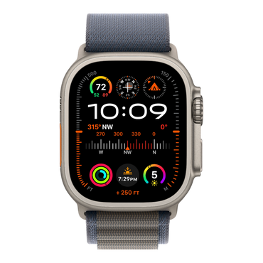 Apple Watch Ultra 2 GPS + Cellular, 49mm Titanium Case with Blue Alpine Loop - Large - alAsil