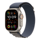 Apple Watch Ultra 2 GPS + Cellular، هيكل من التيتانيوم مقاس 49 ملم مع حزام جبال الألب الأزرق - صغير