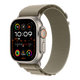 Apple Watch Ultra 2 GPS + Cellular، هيكل من التيتانيوم مقاس 49 ملم مع حزام جبال الألب الزيتوني - متوسط